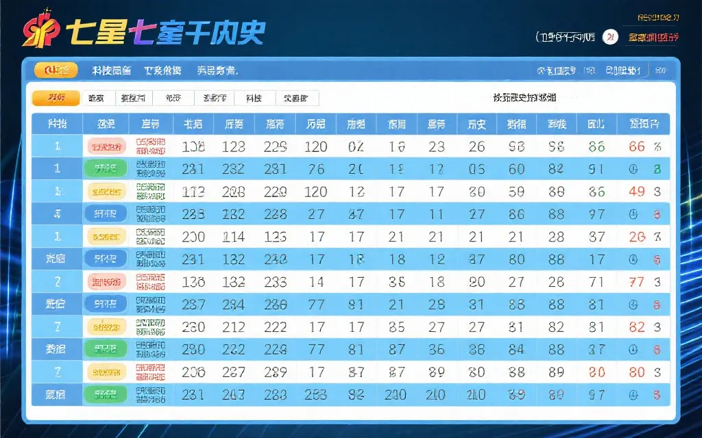 七星彩分析：数据结构揭秘与趋势观测的科学之旅